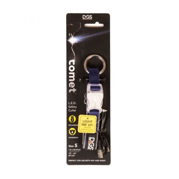 DGS LED COLLAR SMALL NAVY     