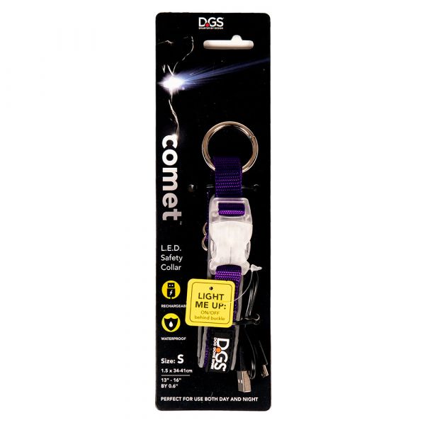 DGS LED COLLAR SMALL PURPLE   