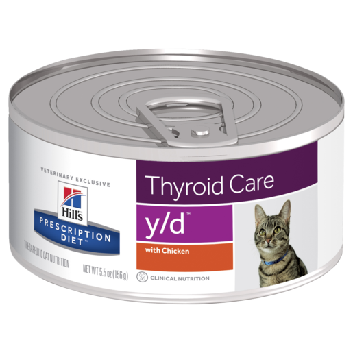 HILLS CAT Y/D THYROID 156G 24S