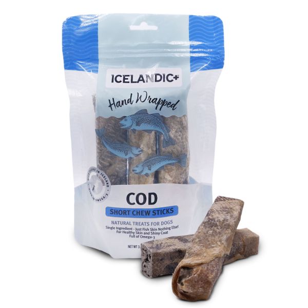 ICELANDIC DOG COD SKIN SHORT CHEW 3'S   