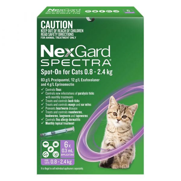 NEXGARD SPECTRA CAT SMALL 6'S