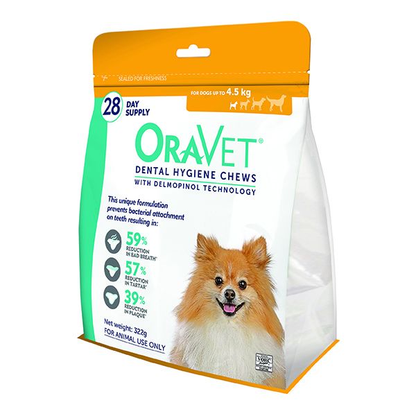 ORAVET DENTAL CHEW X-SML 28'S