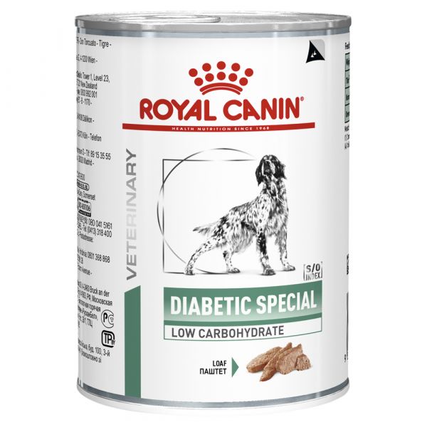 ROYAL CANIN DOG DIABETIC TIN 410G 12'S