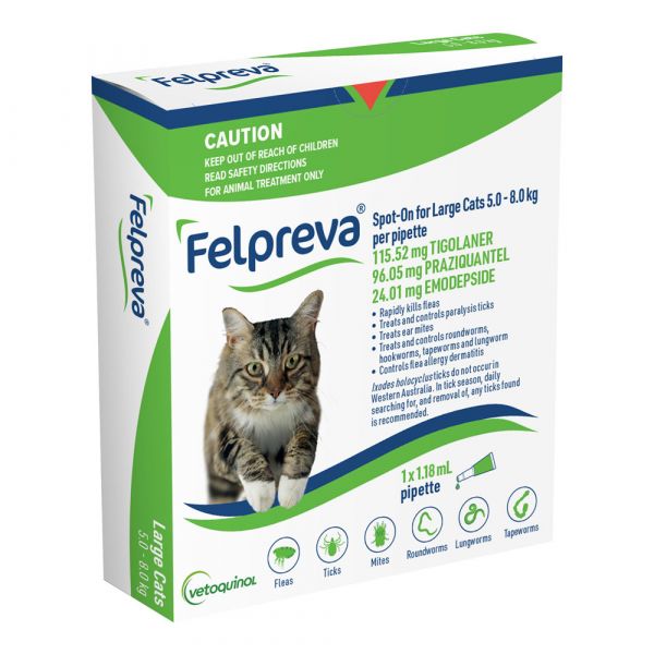 FELPREVA LARGE CAT 5-8KG 1'S