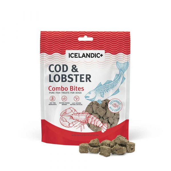 ICELANDIC DOG COD & LOBSTER BITES 85G   